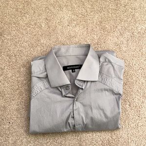 Grey button up